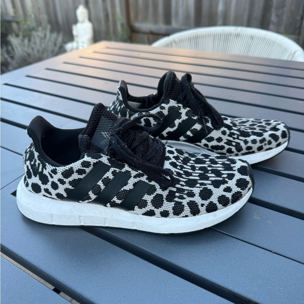 adidas Black and White Athletic Shoes